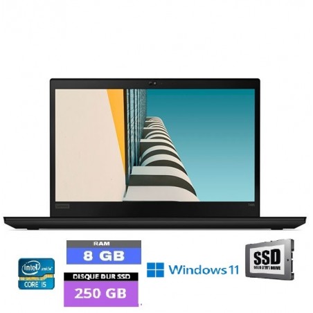 Lenovo ThinkPad T495 AMD Ryzen 3 Pro- RAM 8 go - SSD 250 - Win 11