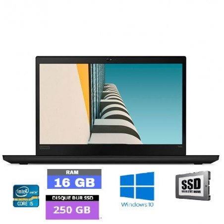 Lenovo ThinkPad T495 AMD Ryzen 3 Pro- RAM 16 go - SSD 250 - Win 10