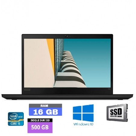 Lenovo ThinkPad T495 AMD Ryzen 3 Pro- RAM 16 go - SSD 500- go-Win 10