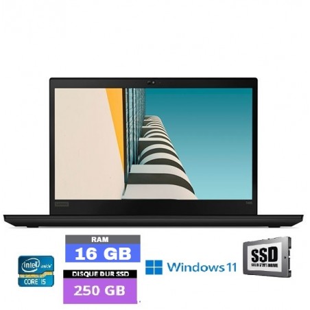 Lenovo ThinkPad T495 AMD Ryzen 3 Pro- RAM 16 go - SSD 250 - Win 11