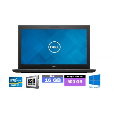 Ordinateur Portable Dell Latitude 7290 Reconditionné - Écran 12,5" HD - Intel Core I5, 16 Go RAM, SSD 256 Go - Windows 11 Pro