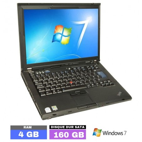 Lenovo Thinkpad T61 sous Windows 7 - Ram 4 Go- N°121203 - GRADE B