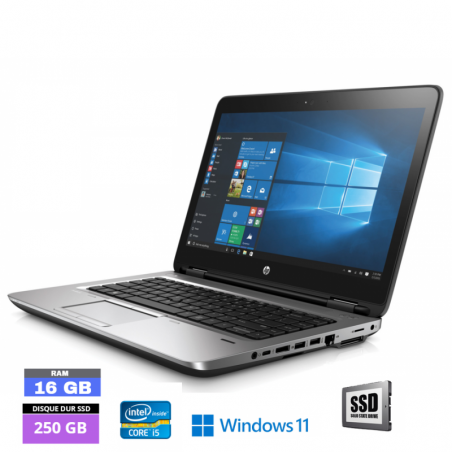 HP 640 G3 - Core I5 - Windows 11 - SSD 250 GO - Ram 16 GO N°260441 - GRADE B