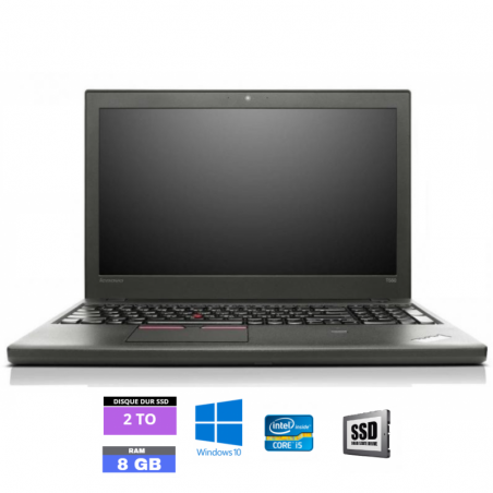LENOVO T560 - Core I5 6EME GENERATION - WEBCAM - Windows 10 - SSD 2 To - Ram 8 Go - N°240403 - GRADE B