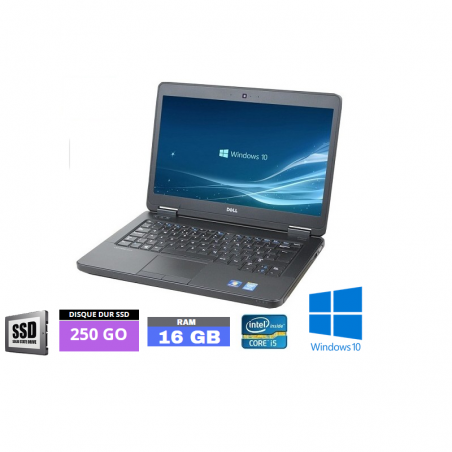 DELL E5440 Core I5 - Windows 10 - SSD 250 Go - Ram 16 Go- N°070414 - GRADE B