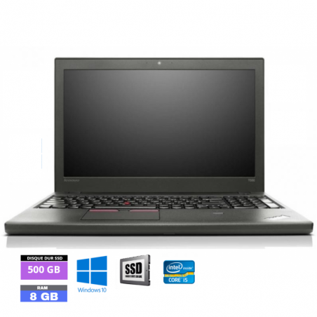 LENOVO T560 - Core I5 6EME GENERATION - WEBCAM - Windows 10 - SSD 500 Go - Ram 8 Go - N°240401 - GRADE B