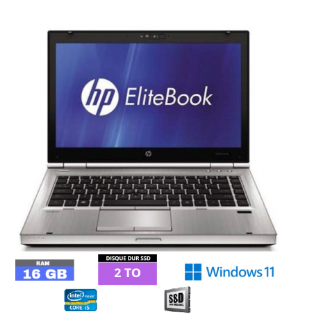 HP Elitebook 8470P Core i5 - 16 Go RAM - SSD 2 TO - Windows 11  - N°260408 - GRADE B