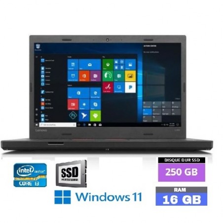 LENOVO L470 I3 - RAM 16 go - SSD 250 GO - Windows 11