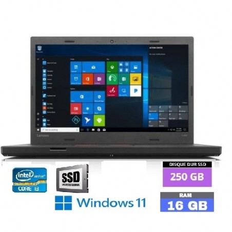 LENOVO L470 I3 - RAM 16 go - SSD 500 GO - Windows 11