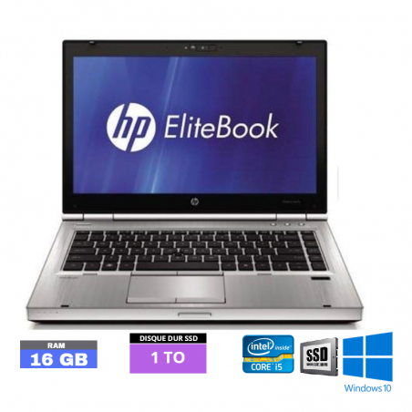 HP Elitebook 8470P Core i5 - 16 Go RAM - SSD 1 TO - Windows 10  - N°260403 - GRADE B