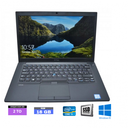 DELL LATITUDE E7480 Sous Windows 10 - SSD 2 TO - Core I5 7ème génération - Ram 16 Go - N°130424 - GRADE B