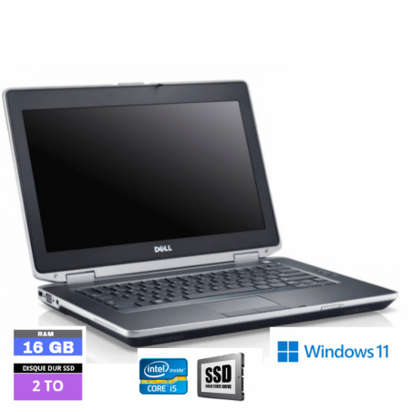 DELL E6430 Sous Windows 11 Core I5 - SSD 2 TO - Ram 16 Go - N°100513 - GRADE B