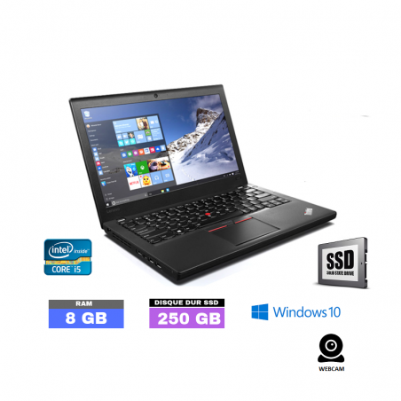 LENOVO X260 Core I5 6E GENERATION - Sous Windows 10 - SSD 250 Go- Ram 8 Go - N°040550 - GRADE B