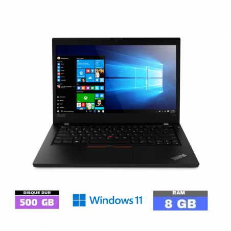 LENOVO THINKPAD L490 - I5 - WINDOWS 11 - SSD 500 GO - RAM 8 GO - 12022402 - GRADE B