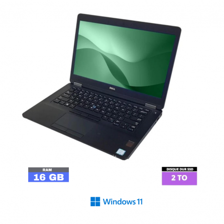 DELL LATITUDE E5490 - CORE I5 - Windows 11 -16 GO RAM - SSD 2 TO - N° 130423 - GRADE B