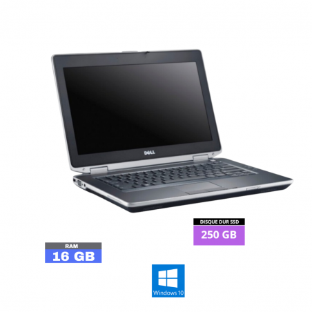 DELL E6430 Sous Windows 10 Core I5 - SSD 250 GO - Ram 16 Go- N°100506 - GRADE B