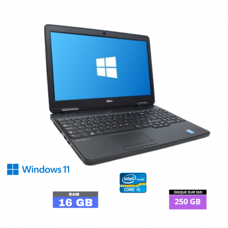 DELL LATITUDE E5540 - Windows 11 - SDD 250 GB  - Core I5 - Ram 16 Go  - N°14022405 - GRADE B