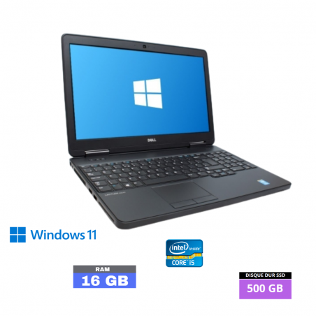 DELL LATITUDE E5540 - Windows 11 - SDD 500 GB  - Core I5 - Ram 16 Go  - N°14022406 - GRADE B