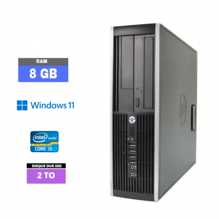 UC DE BUREAU HP 8200 ELITE SFF I5 - RAM 8 GO - SSD 2 TO - WINDOWS 11 - N°15032409