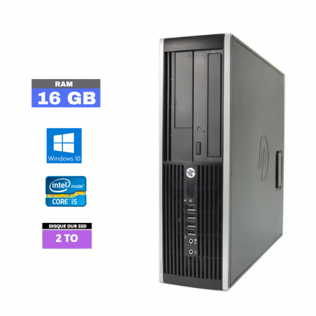 UC DE BUREAU HP 8200 ELITE SFF I5 - RAM 16 GO - SSD 2 TO - WINDOWS 10 - N°15032414