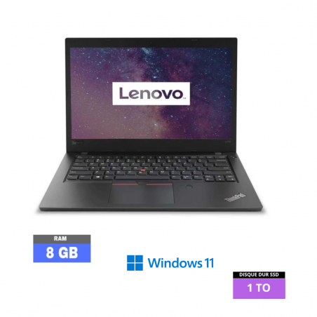 LENOVO L480 - I3 - WINDOWS 11 - SSD 1 TO - RAM 8 GO - N°26032403- GRADE B