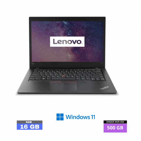 LENOVO L480 - I3 - WINDOWS 11 - SSD 500 GO - RAM 16 GO - N°26032406- GRADE B