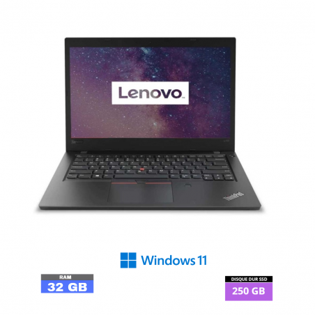 LENOVO L480 - I3 - WINDOWS 11 - SSD 250 GO - RAM 32 GO - N°26032409- GRADE B