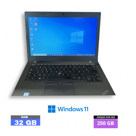 LENOVO L470 I3 - RAM 32 go - SSD 250 GO - Windows 11- N° 08042436