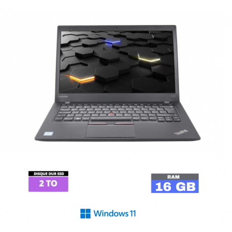 LENOVO T460 - Core I5 - WEBCAM  - Windows 11 - SSD 2 To - Ram 16 Go - N°060424 - GRADE B