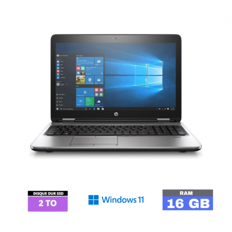 HP PROBOOK 650 G1 - Windows 11 - SSD 2 TO  - Core I3 - Ram 16 Go - SANS WEBCAM - N°020608 - GRADE B