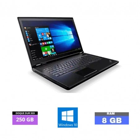 LENOVO P70 I7- SOUS WINDOWS 10 - SSD 250 GO - RAM 8 GO- N°27042401- GRADE B