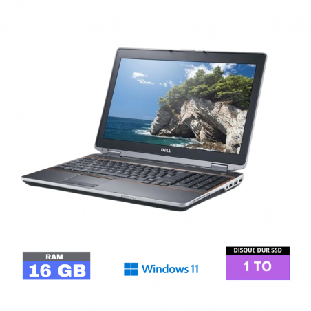 DELL LATITUDE E6530 - Core I5 - Windows 11 - 1 TO SSD - Ram 16 Go - N°170419 - GRADE B