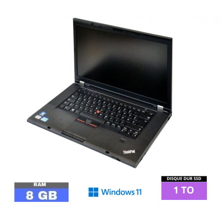 LENOVO T530 Core I5 - Sous Windows 11 - WEBCAM - Ram 8 Go - SSD 1 To - N°120414 - GRADE B