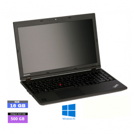 LENOVO THINKPAD L540 Intel Core I5 - Windows 10 - SSD 500 Go - Ram 16 Go - N°170436 - GRADE B