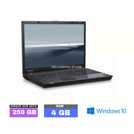 HP COMPAQ 8710W sous Windows 10 - 4 Go RAM - N°0672301 - GRADE B