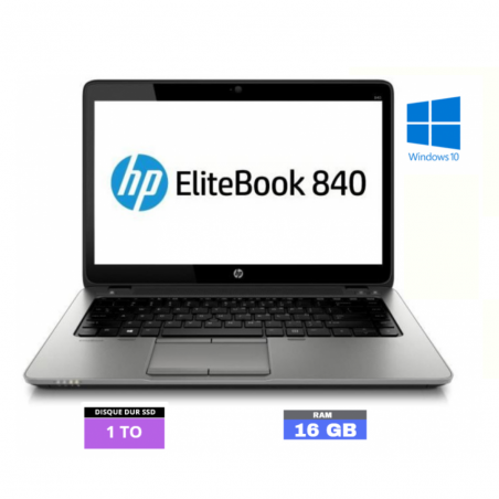 HP Elitebook 840 G1 - Core i5 - Windows 10 - SSD 1 To - 16 Go RAM  - N°210427 - GRADE B