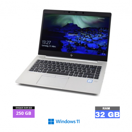 hp 840 g5 CORE-I5-8350U -RAM 32 go - SSD 250 GO- Windows 11- N°22052438 - GRADE B