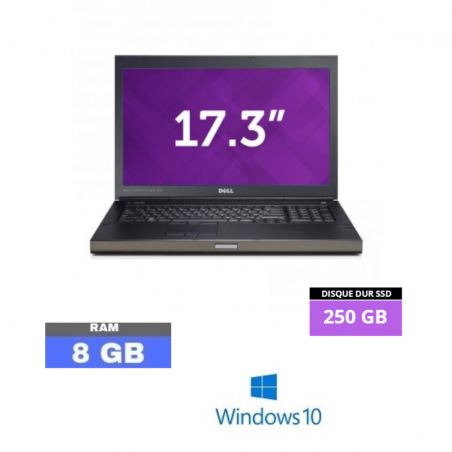 DELL Precision M6800 -I7 -RAM 8 go - SSD 250 GO- Windows 10- N°07062401 - GRADE B