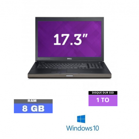 DELL Precision M6800 -I7 -RAM 8 go - SSD 1 TO- Windows 10- N°07062403 - GRADE B