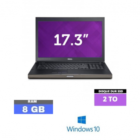 DELL Precision M6800 -I7 -RAM 8 go - SSD 2 TO- Windows 10- N°07062404 - GRADE B