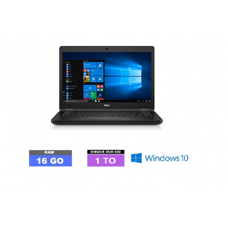 DELL E5480 Core I5 Sous Windows 10 - SSD 1 TO - Ram 16 Go - WEBCAM - Clavier QWERTZ - N°30072420 - GRADE B