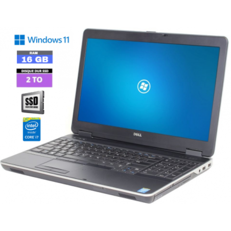 DELL LATITUDE E6540 Core I7 - SSD 2 To - Windows 11 - Ram 16 Go  - WEBCAM - N°1309202404- GRADE B