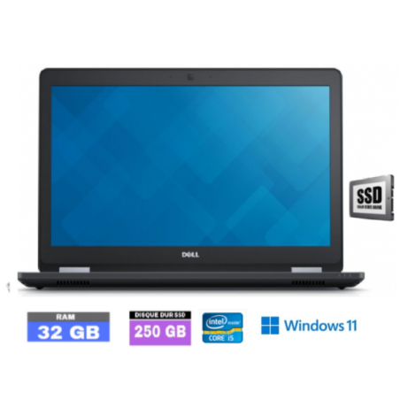 DELL LATITUDE E5570 Windows 11 - SSD 250 Go - Core I5 - Ram 32 Go  - N°1309202402 - GRADE B