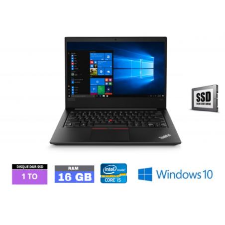 LENOVO E480 - i5 - WINDOWS 10 - SSD 1 To - RAM 16 Go - N°160920243 - GRADE B