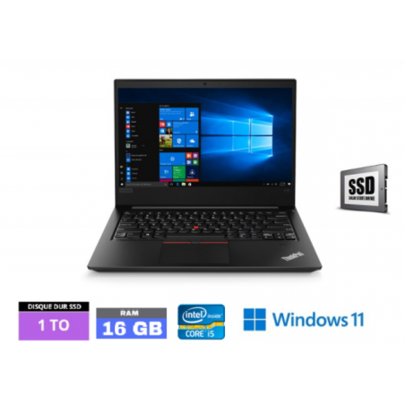 LENOVO E480 - i5 - WINDOWS 11 - SSD 1 To - RAM 16 Go - N°160920247 - GRADE B