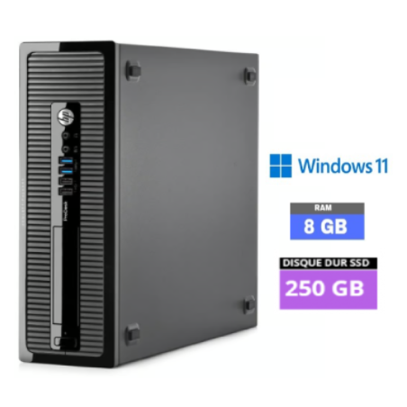 HP PRODESK 400 G1 SSF - CORE I5 - SSD 250 Go - RAM 8 Go - WINDOWS  11 - N°160920241 - GRADE B