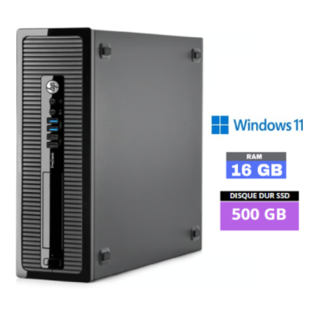 HP PRODESK 400 G1 SSF - CORE I5 - SSD 500 Go - RAM 16 Go - WINDOWS  11 - N°160920246 - GRADE B