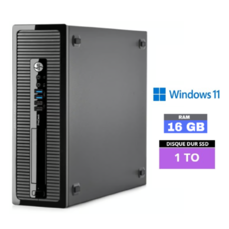 HP PRODESK 400 G1 SSF - CORE I5 - SSD 1 To - RAM 16 Go - WINDOWS  11 - N°160920247 - GRADE B