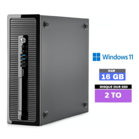 HP PRODESK 400 G1 SSF - CORE I5 - SSD 2 To - RAM 16 Go - WINDOWS  11 - N°160920248 - GRADE B