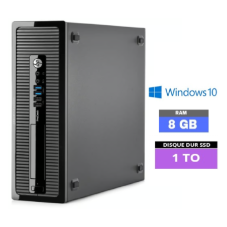 HP PRODESK 400 G1 SSF - CORE I5 - SSD 1 To - RAM 8 Go - WINDOWS 10 - N°1609202411 - GRADE B